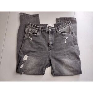 Vervet Blue Women's Gray Distressed‎ Denim Jeans Size 30